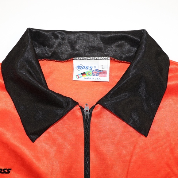 80s New Doss Mens Soccer Referee Jersey Orange - Picture 5 of 8